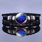 Bracelet Zodiac Symbol Lapis Lazuli & Sodalite Leather Cord