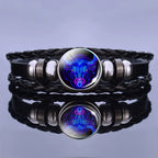 Bracelet Zodiac Symbol Lapis Lazuli & Sodalite Leather Cord