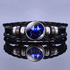 Bracelet Zodiac Symbol Lapis Lazuli & Sodalite Leather Cord