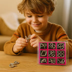 Brain Teaser Set 36 Metal Puzzles Portable
