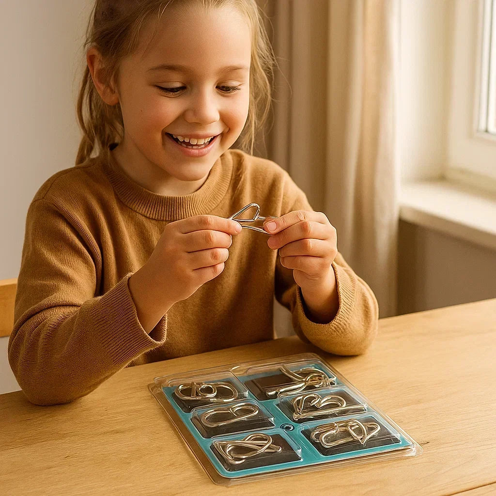Brain Teaser Set 36 Metal Puzzles Portable