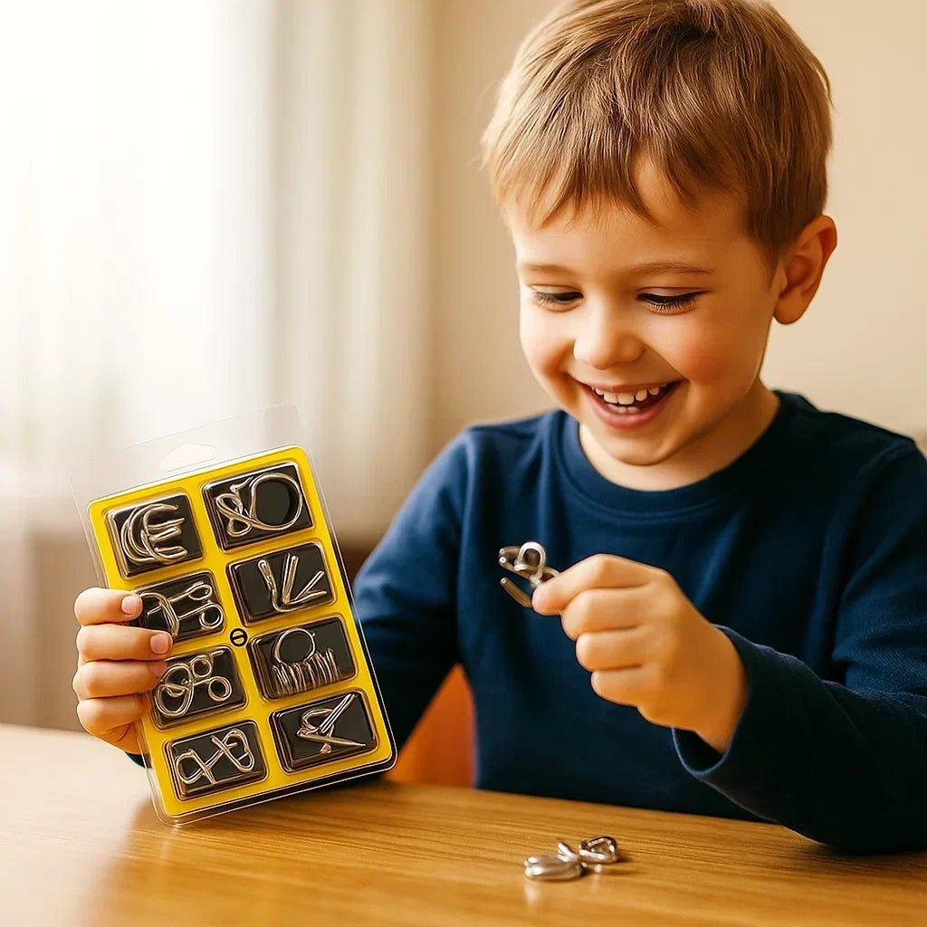 Brain Teaser Set 36 Metal Puzzles Portable