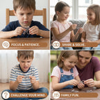Brain Teaser Set 36 Metal Puzzles Portable