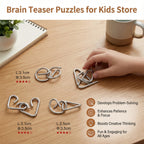 Brain Teaser Set 36 Metal Puzzles Portable