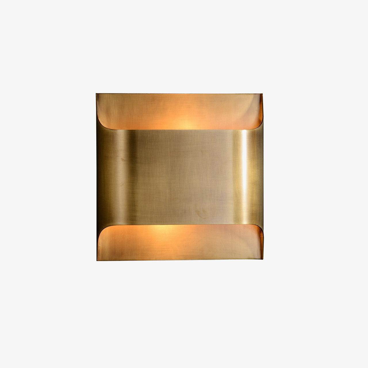 Brass Finish Curved LED Wall Sconce (Hardwired, Dimmable)