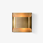 Brass Finish Curved LED Wall Sconce (Hardwired, Dimmable)