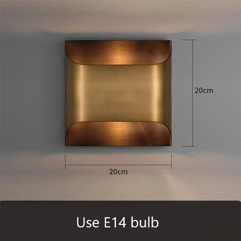Brass Finish Curved LED Wall Sconce (Hardwired, Dimmable)