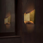 Brass Finish Curved LED Wall Sconce (Hardwired, Dimmable)