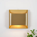 Brass Finish Curved LED Wall Sconce (Hardwired, Dimmable)