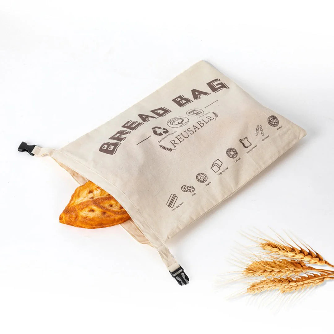 Bread Bag Beeswax Lined Organic Cotton
