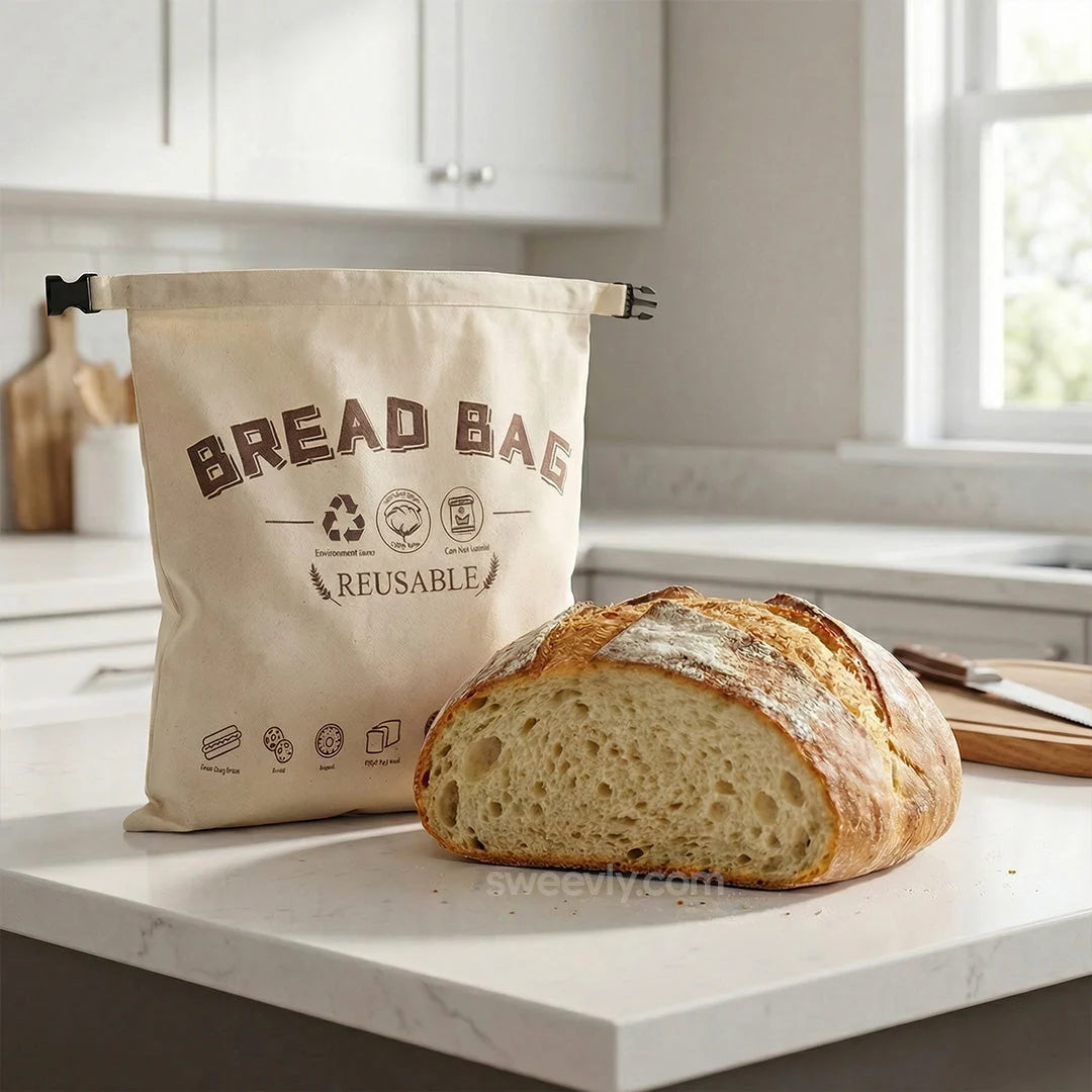 Bread Bag Beeswax Lined Organic Cotton