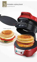 Breakfast Sandwich Maker Non-Stick & Rotating Plate Compact
