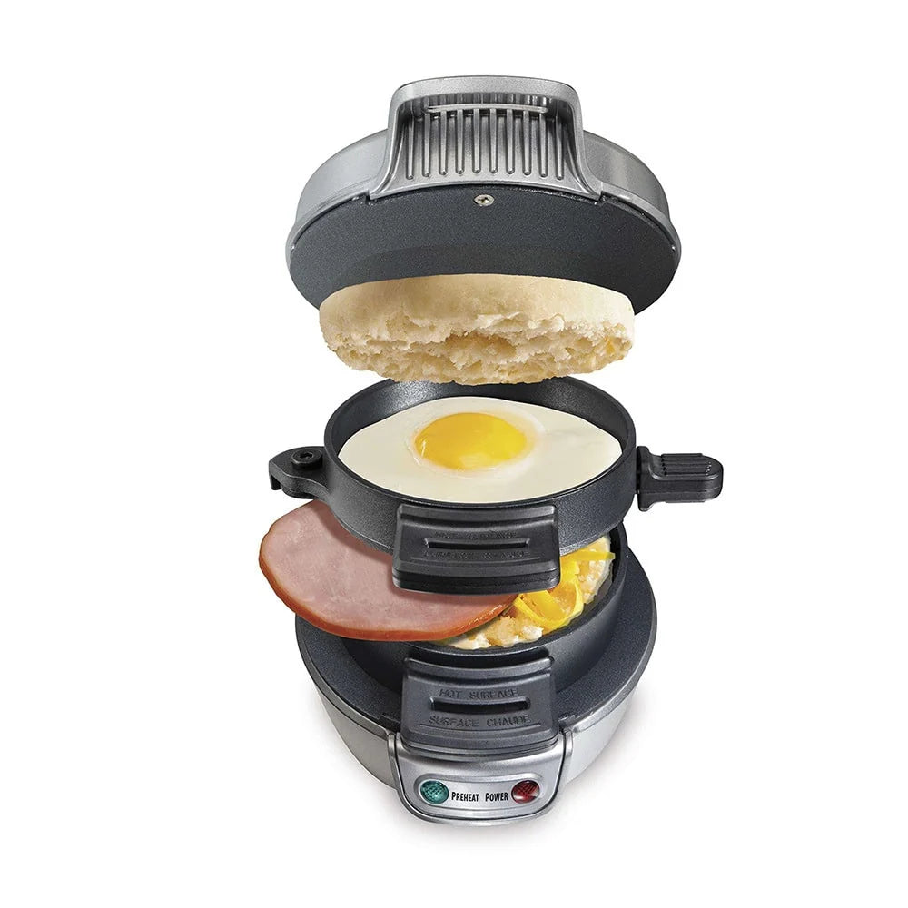 Breakfast Sandwich Maker Non-Stick & Rotating Plate Compact