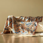 Breathable 100% Cotton Bird & Floral Throw Blanket