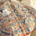 Breathable 100% Cotton Bird & Floral Throw Blanket