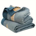 Breathable 100% Cotton Gauze Blanket (Jacquard Fish Pattern)