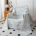 Breathable 100% Cotton Geometric Blanket (Machine Washable)