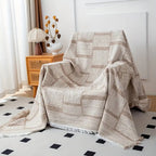 Breathable 100% Cotton Geometric Blanket (Machine Washable)