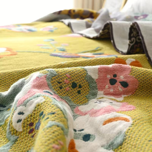 Breathable 100% Cotton Oversized Blanket (Fringed)