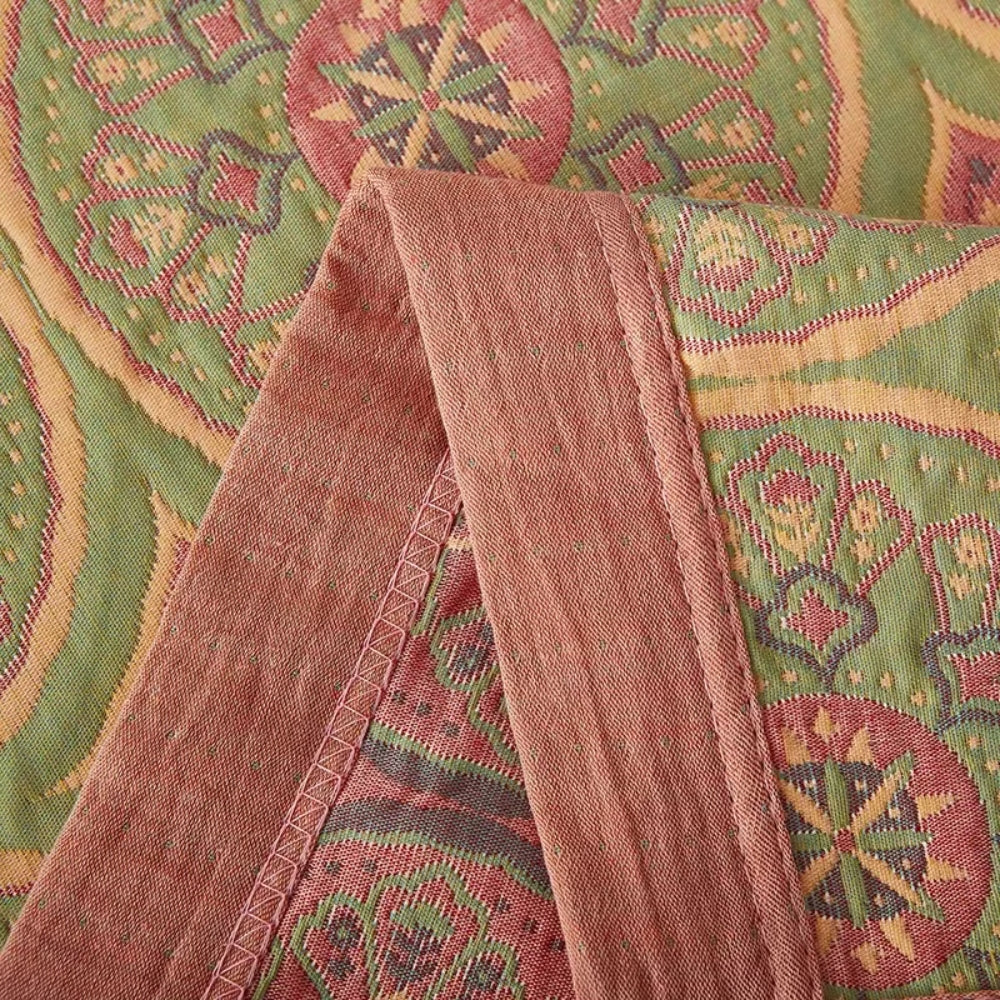 Breathable 100% Cotton Reversible Summer Blanket (Machine Washable)