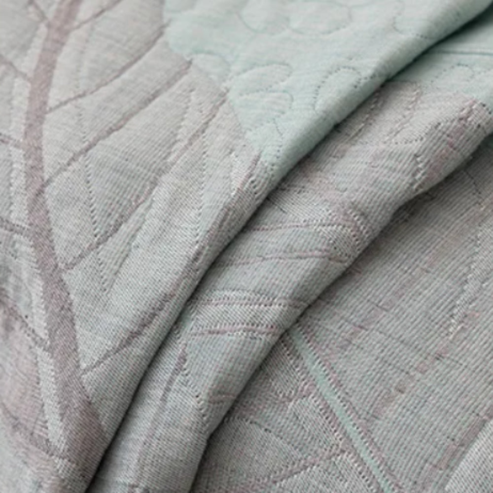 Breathable Cotton Gauze Leaf-Pattern Sofa Cover (Machine Washable)