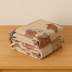 Breathable Cotton Jacquard Floral Bed Blanket (Tassel Trim)