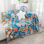 Breathable Cotton Ornamental Floral Blanket (Machine Washable)