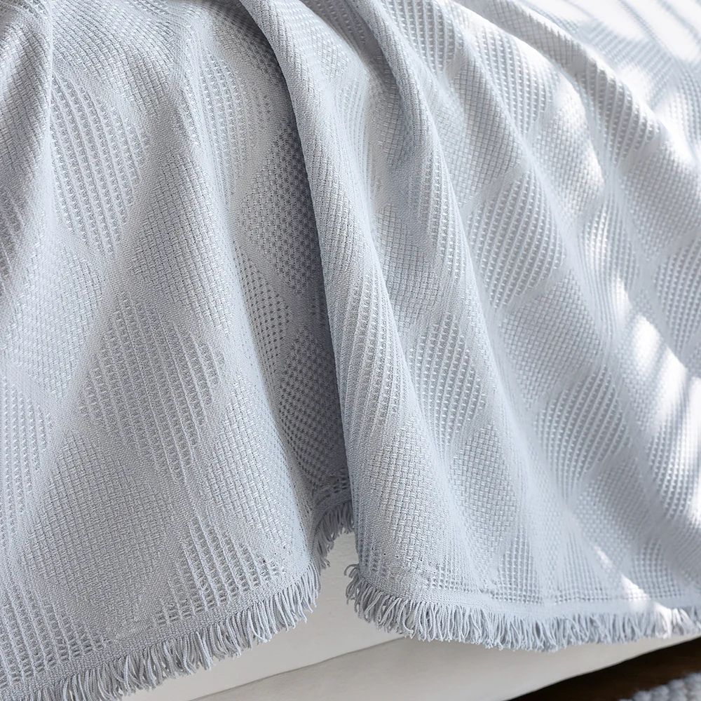 Breathable Diamond Grid Chenille Sofa Cover (Pet-Hair Friendly)