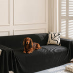 Breathable Diamond Grid Chenille Sofa Cover (Pet-Hair Friendly)