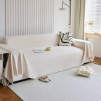 Breathable Diamond Grid Chenille Sofa Cover (Pet-Hair Friendly)