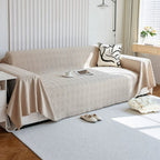 Breathable Diamond Grid Chenille Sofa Cover (Pet-Hair Friendly)