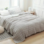 Breathable & Lightweight Diamond Dot Cotton Gauze Blanket