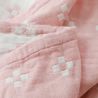 Breathable & Lightweight Diamond Dot Cotton Gauze Blanket