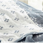 Breathable & Lightweight Diamond Dot Cotton Gauze Blanket