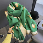 Breathable Microfiber Jacquard Shawl (Frayed Edge)