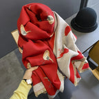 Breathable Microfiber Jacquard Shawl (Frayed Edge)