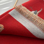 Breathable Microfiber Jacquard Shawl (Frayed Edge)