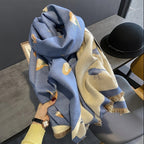 Breathable Microfiber Jacquard Shawl (Frayed Edge)