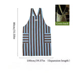 Breathable Microfiber Vertical Stripe Apron With Pockets