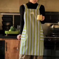 Breathable Microfiber Vertical Stripe Apron With Pockets