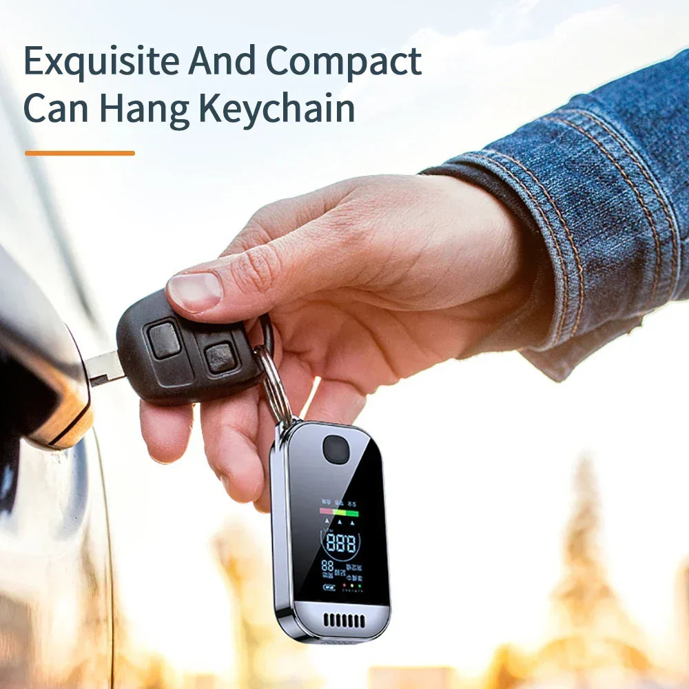Breathalyzer Keychain LCD Screen & USB Rechargeable
