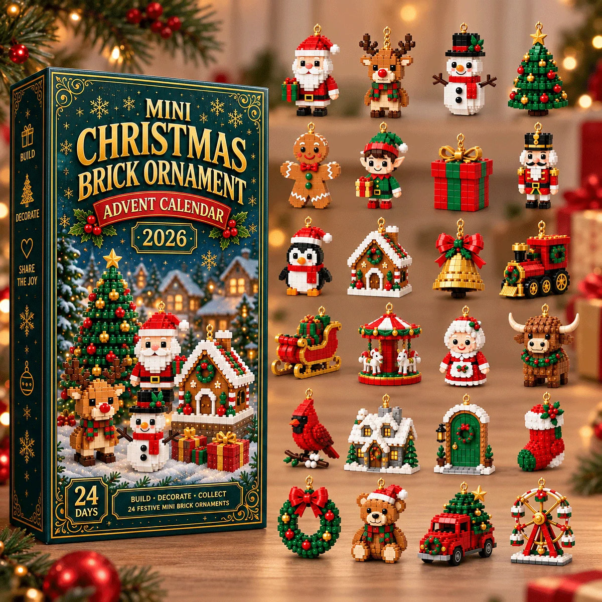 Brick Advent Calendar 24 Mini Building Sets Hanging Loops