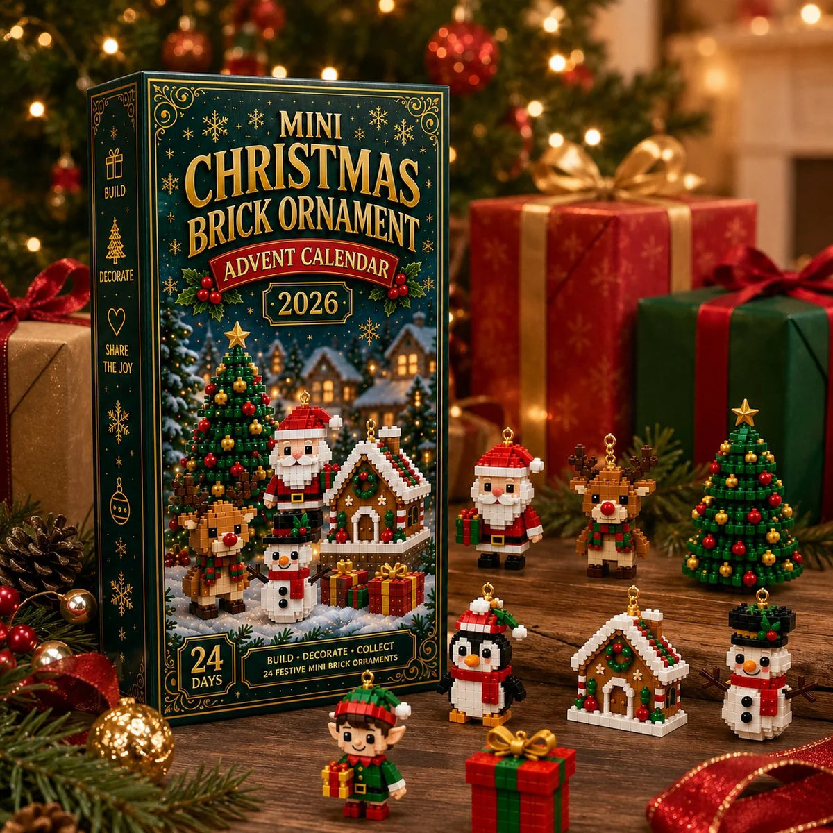 Brick Advent Calendar 24 Mini Building Sets Hanging Loops