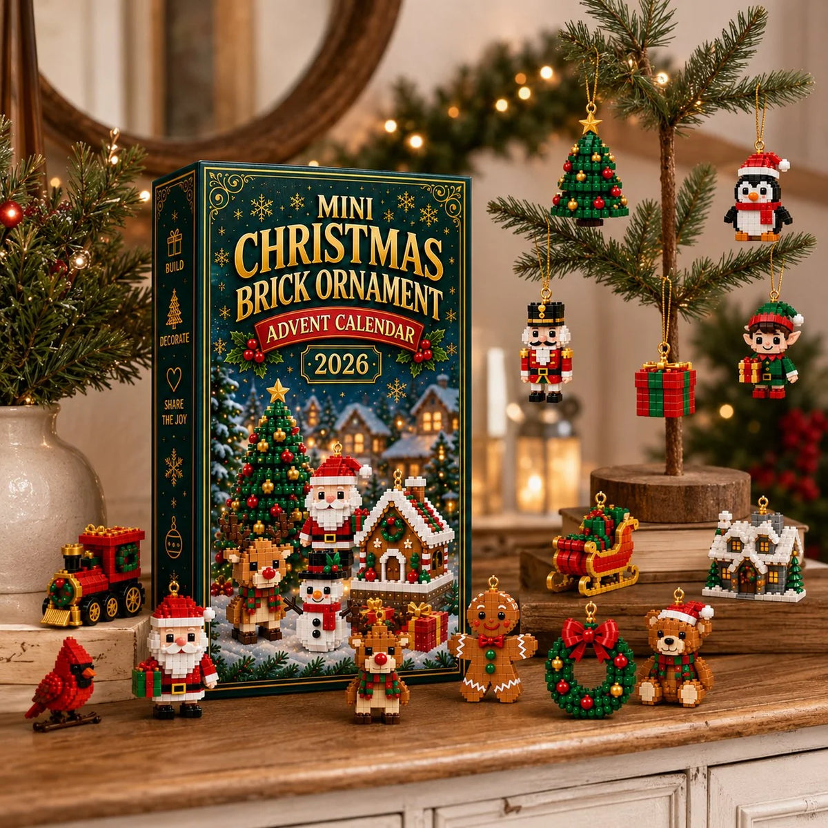 Brick Advent Calendar 24 Mini Building Sets Hanging Loops
