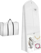 Bridal Dress Bag 70 Inch Water-Resistant 3 Clear Pockets