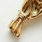 Brooch Mini Flower Vase Polished Metal