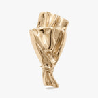 Brooch Mini Flower Vase Polished Metal