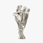 Brooch Mini Flower Vase Polished Metal