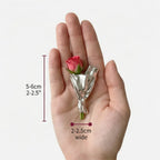 Brooch Mini Flower Vase Polished Metal