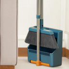 Broom & Dustpan Set 180° Rotating Head Adjustable Handle